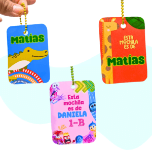 Tag para mochila o lonchera