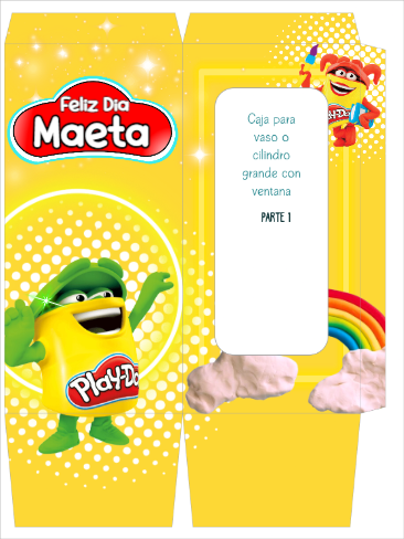 Cajita vaso play doh