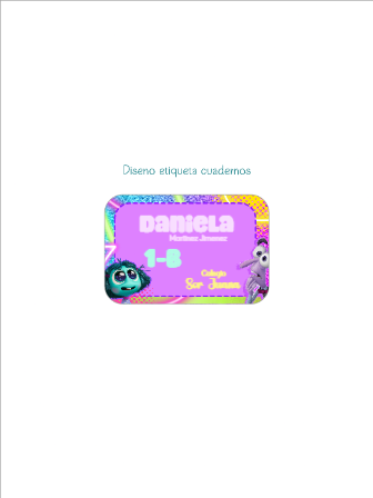 Etiqueta cuaderno intensa
