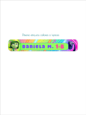 Etiqueta para colores o l