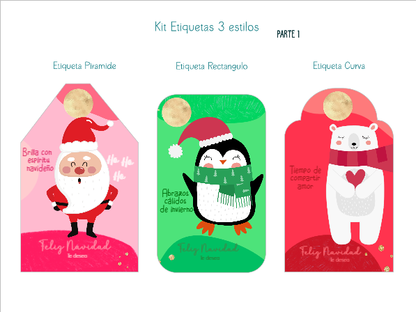 Etiquetas Navideñas Estil