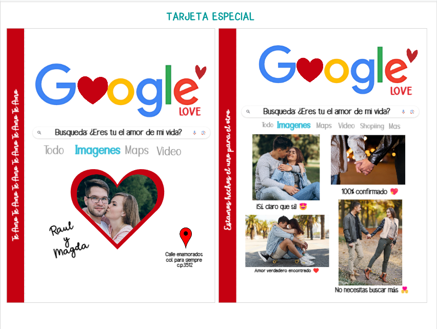 Tarjeta de Google Love