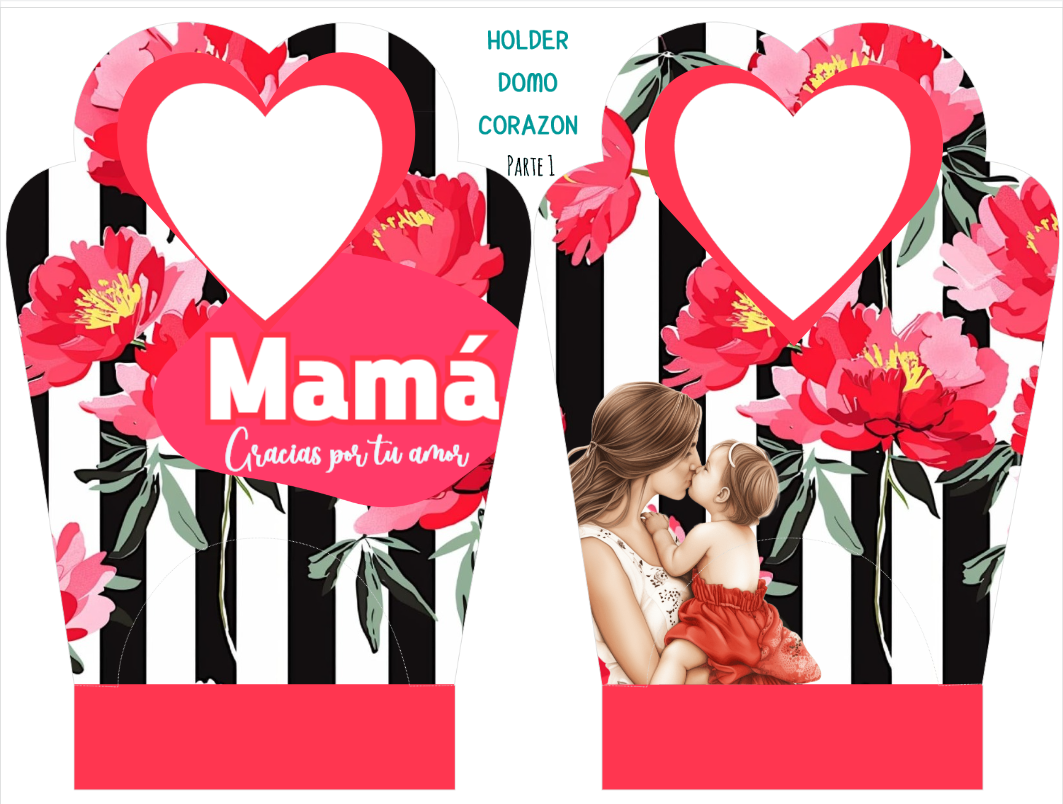 Mamá rojo y negro