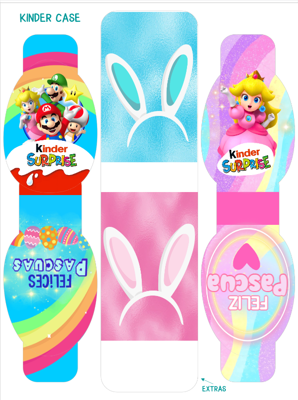 Kinder case Mario y Peach