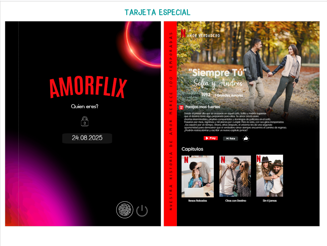 Tarjeta Amorflix
