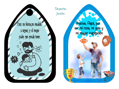 Etiquetas jumbo Papá
