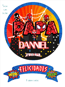 TOPPER PAPÁ SPIDERMAN