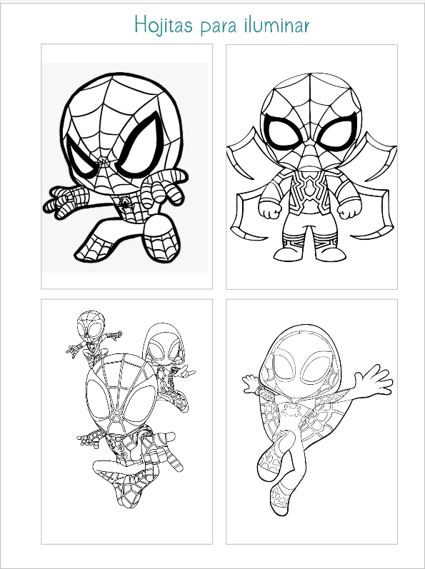 Hojitas Dibujar - Spider