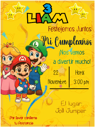 INVITACION MARIO